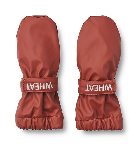 Wheat Regenhandschuhe Rily 100% recyceltes Poleyster Wasserdicht, Winddicht Ciężkie rękawiczki, 2072 Red, L/3-5Y Dzieci Unisex, 2072 Red, L/3-5Y