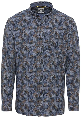 Camel Active Męska Koszula 409112/8S32, Niebieski Night Blue, 3Xl