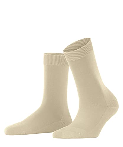 FALKE Kobiety Skarpety ClimaWool W SO Lyocell Trwała Bawełna Wełna jednokolorowe 1 Para, Beżowy (Cream 4011), 39-40
