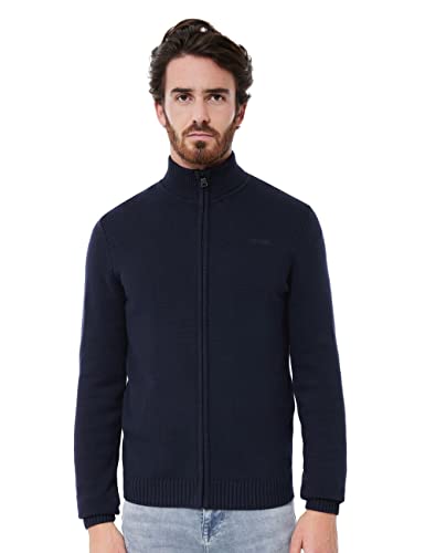 Street One MEN Męska kurtka z dzianiny D253461, głęboki granatowy, XXL, Deep Navy Blue, XXL