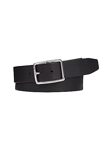 Tommy Hilfiger Męski pasek dżinsowy New Buckle 3,5, czarny, 105, Czarny
