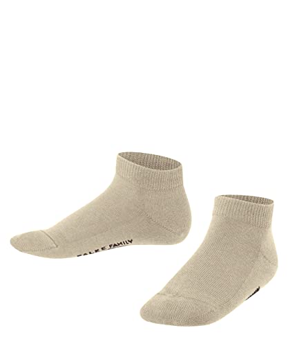 FALKE Uniseks - dzieci Skarpety do trampek Family K SN Zrównoważona Bawełna krótkie jednokolorowe 1 Para, Beżowy (Sand Melange 4650), 35-38 (9-12 lata)