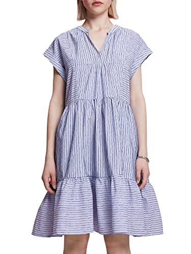 ESPRIT Sukienka w paski, 100% bawełna, jasnoniebieski, 38