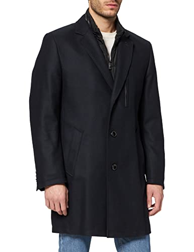 bugatti męski płaszcz wełniany, morski, 50