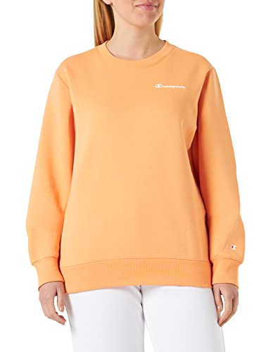 Champion Damska bluza z okrągłym dekoltem Legacy American Classics Powerblend z małym logo, pomarańczowa, XXL