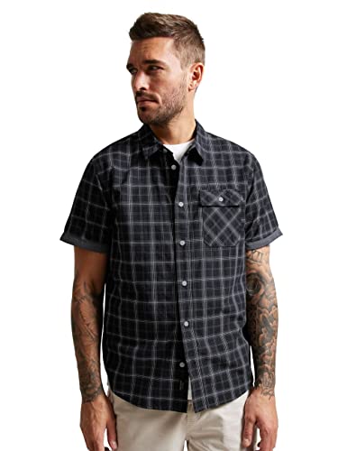 Street One MEN Męska koszula z krótkim rękawem, Dark Ash Grey, XXL