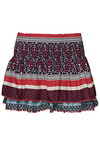 Superdry Vintage Tiered Mini Skirt Damska bluza, Wydruk liniowy Ikat Border, 34