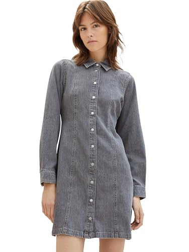 TOM TAILOR Denim Sukienka damska, 10219 - Used Mid Stone Grey Denim, M