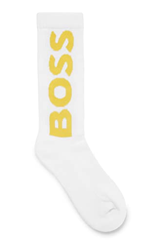 BOSS Męskie skarpetki QS Rib Logo CC Short_Socks, Open White114, 39-42, Open White114, 39-42