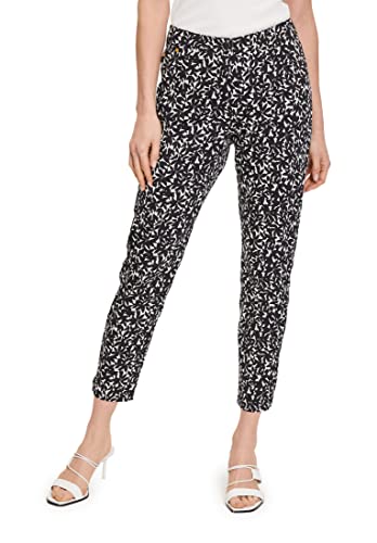 Betty Barclay Damskie spodnie Mila Fashion, czarny/kremowy., 34 PL