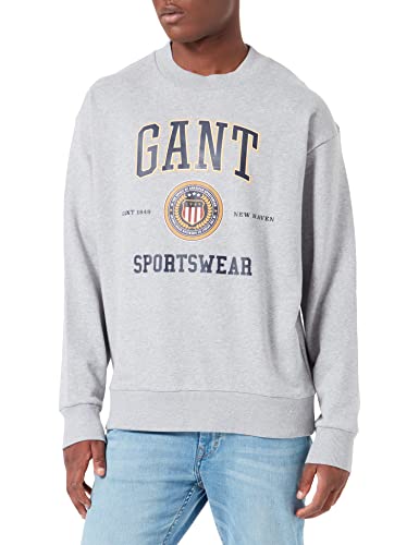 GANT sweter męski, szary melanż, M