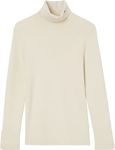 Calvin Klein Jeans Damski sweter Ck Tight Roll Neck, Skorupa jajka, M