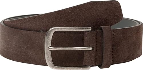 BRAX Haka Gürtel Pasek zamszowy męski, Ciemny brąz, 115
