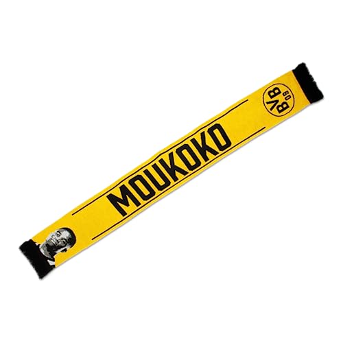 Borussia Dortmund Szalik BVB Youssoufa Moukoko, żółty, jeden rozmiar, żółty, jeden rozmiar