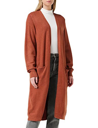 VILA CLOTHES Damski kardigan Viril Long L/S Knit Cardigan-Noos, Pala henna, XS