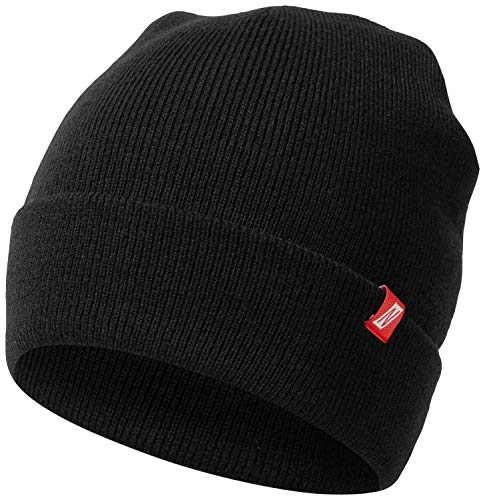 Nitras 730 Strick-Beanie - zimowa czapka dzianinowa dla kobiet i mężczyzn - przytulna ciepła, czarny, jeden rozmiar