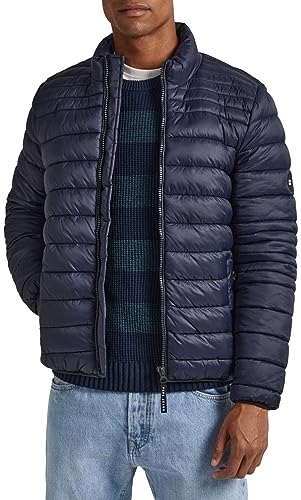 Pepe Jeans Kurtka męska Balle Puffer, Niebieski (Dulwich), M