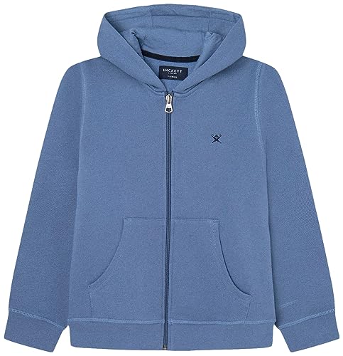 Hackett London Chłopięca bluza z kapturem Hackett Graphic Fz HDY, niebieski (stalowy niebieski), 7 Lat