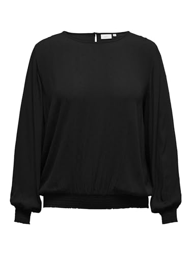 ONLY CARMAKOMA Caradana L/S Smock Top WVN bluzka z długim rękawem, czarny, 48