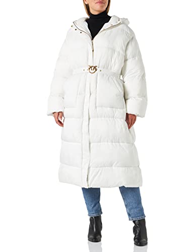 Pinko Płaszcz damski Consolata Canvas Coat Tecnic, Z05_white-snowwhite, XL