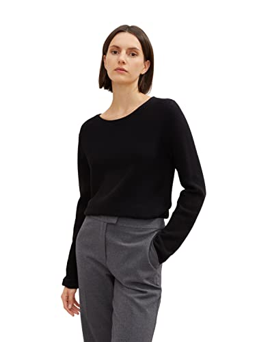 TOM TAILOR Damski sweter 1035113, 14482-Deep Black, rozmiar XS