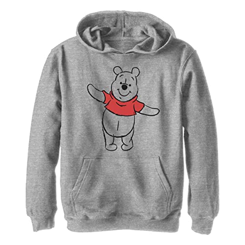 Disney Chłopięca bluza z kapturem Basic Sketch Puchatek, Athletic Heather, S