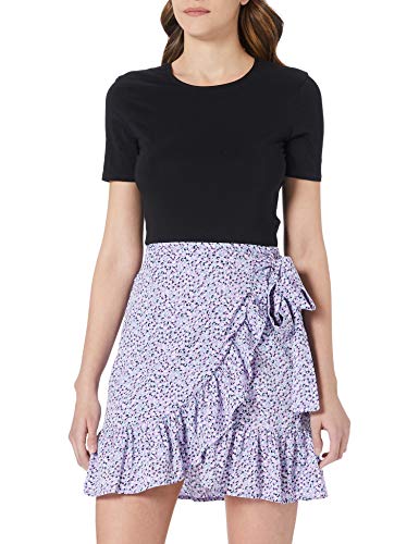 Only Kobiety Onlolivia Wrap Skirt Wvn Noos Spódnica, Fioletowy/Wielokolorowy, S