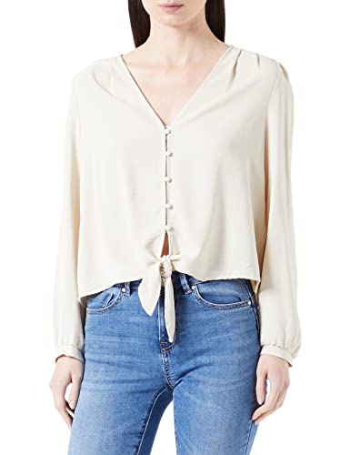 ONLY Damska bluzka Onlmette L/S Button Knot Top Noos WVN, Kamie? Pumeksowy, S