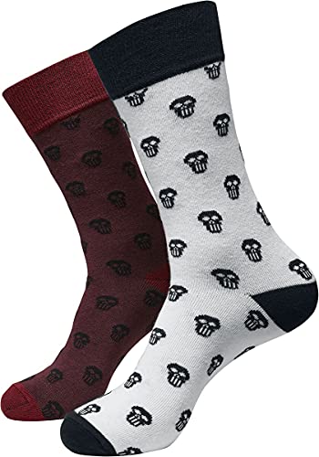 Urban Classics Skarpety unisex, burgund/biały, 42 EU