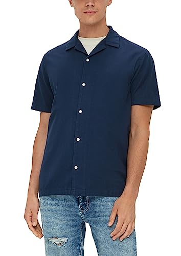 Q/S by s.Oliver koszula męska z krótkim rękawem, Blau, XL