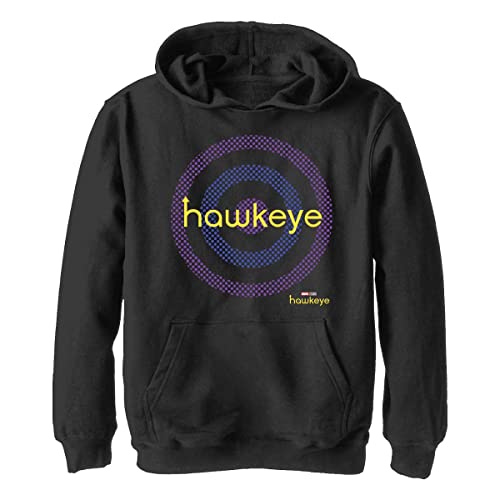 Marvel Chłopięca bluza z kapturem Hawkeye z logo Bullseye Target, czarna, S, czarny, S