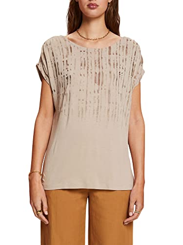 ESPRIT Collection Damska koszulka 063EO1K301, 261/LIGHT Taupe 2, S, 261/Light Taupe 2, S
