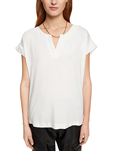 ESPRIT Collection Damska koszulka 992EO1K321, 110/OFF biała, S