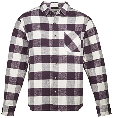 Dolomite Męska koszula biznesowa Camisa MS Flanell Check, Latte Beige/Cosmic Red L, Latte beżowy/Cosmic Red, L