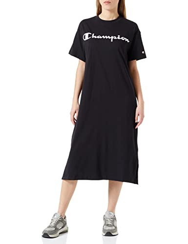 Champion Damska sukienka Legacy American Classics z dużym logo, ponadwymiarowa, czarna, L