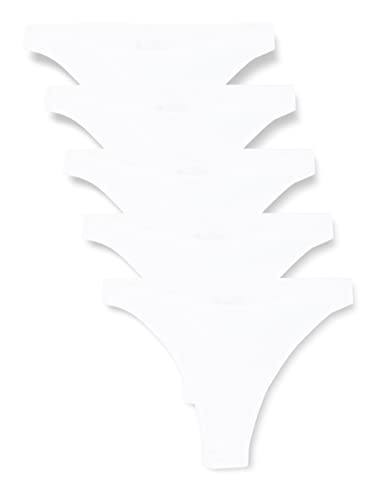 Nur Die Stringi bawełniane, wielokolorowe, 5 szt, biały, 36-38