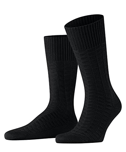 FALKE Mężczyźni Skarpety Joint Knit M SO Konopia Organiczna Bawełna jednokolorowe 1 Para, Czarny (Black 3000), 43-44