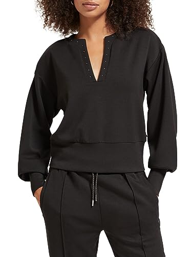 Scotch & Soda Damska bluza z otwartym dekoltem w serek, Evening Black 6647, S