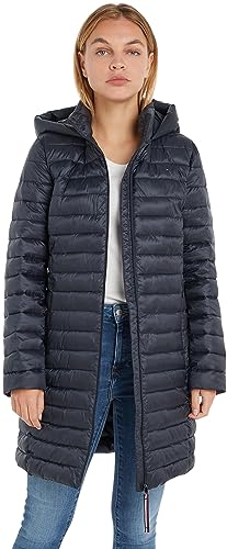 Tommy Hilfiger Damski płaszcz z wyściełanym logo CL LW, pustynne niebo, XXS, Pustynne niebo