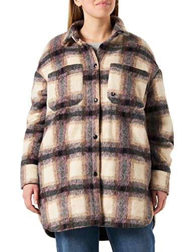 True Religion Damska kurtka oversize Drop Shoulder Jacket Karo, Camel, Standard