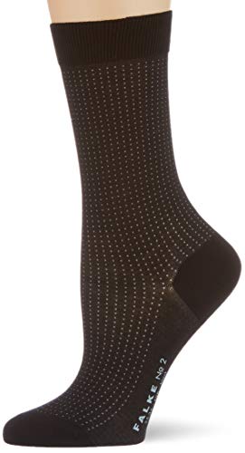 FALKE Kobiety Skarpety No. 2 W SO Najlepszy Jedwab z wzorem 1 Para, Czarny (Black 3009), 37-38