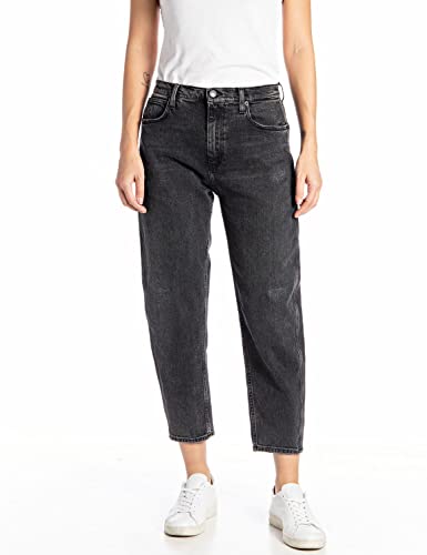 Replay jeansy damskie keida, 097 Dark Grey, 32W-Regularny