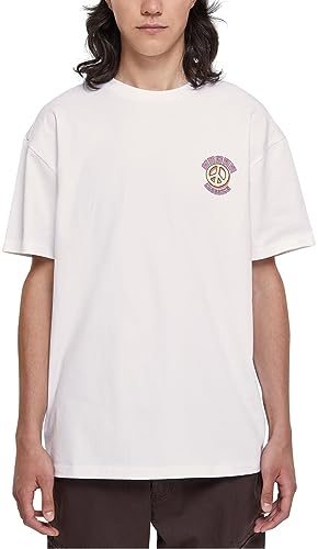 Urban Classics Męski T-shirt Organic Big Peace Tee White S, biały, S