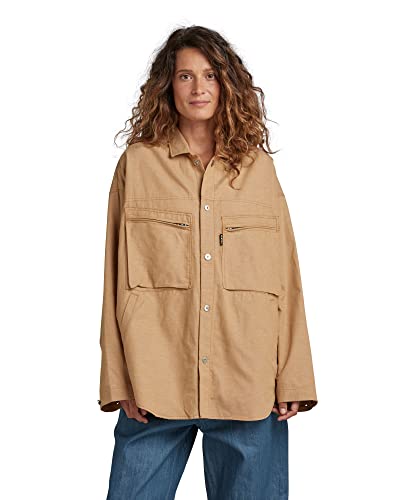G-STAR RAW Damska kurtka Chest Pocket Shirt Ls Wmn Jacket, brązowy (Chipmunk D22913-d187-3886), L