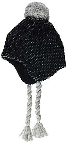 Sterntaler Uniseks dziecięca czapka z dzianiny z pomponem czapka, Srebrny mel, 49 cm