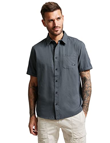 Street One MEN Męska koszula z krótkim rękawem, ASH GREY, L