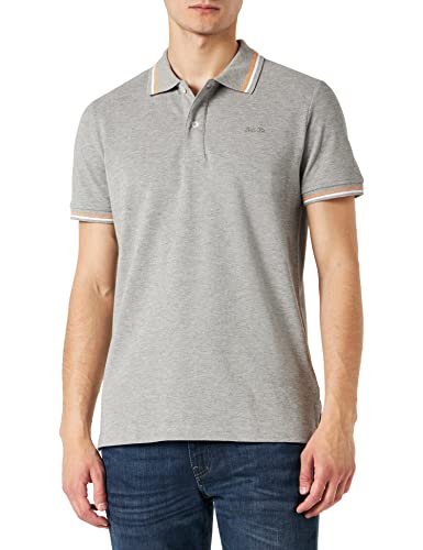 Geox Męska koszulka polo M (DE), jasny szary melanż, L (DE), Light Melange Grey, L