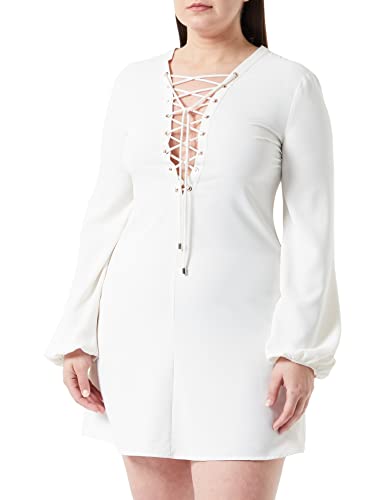 Pinko Damska sukienka Affable Crepe Fluid Co na co dzień, Z07_biały jedwab, 70