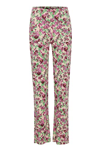 ICHI Damskie spodnie rekreacyjne IHPORTIA PA FL, 201850/Structured Flower Mix1, L, 201850/Structured Flower Mix1, L