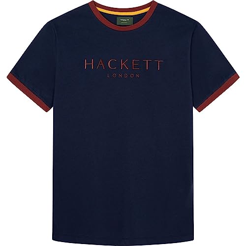 Hackett London Heritage klasyczna koszulka męska, Niebieski (granatowy), S